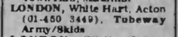 White Hart Advert 1978
